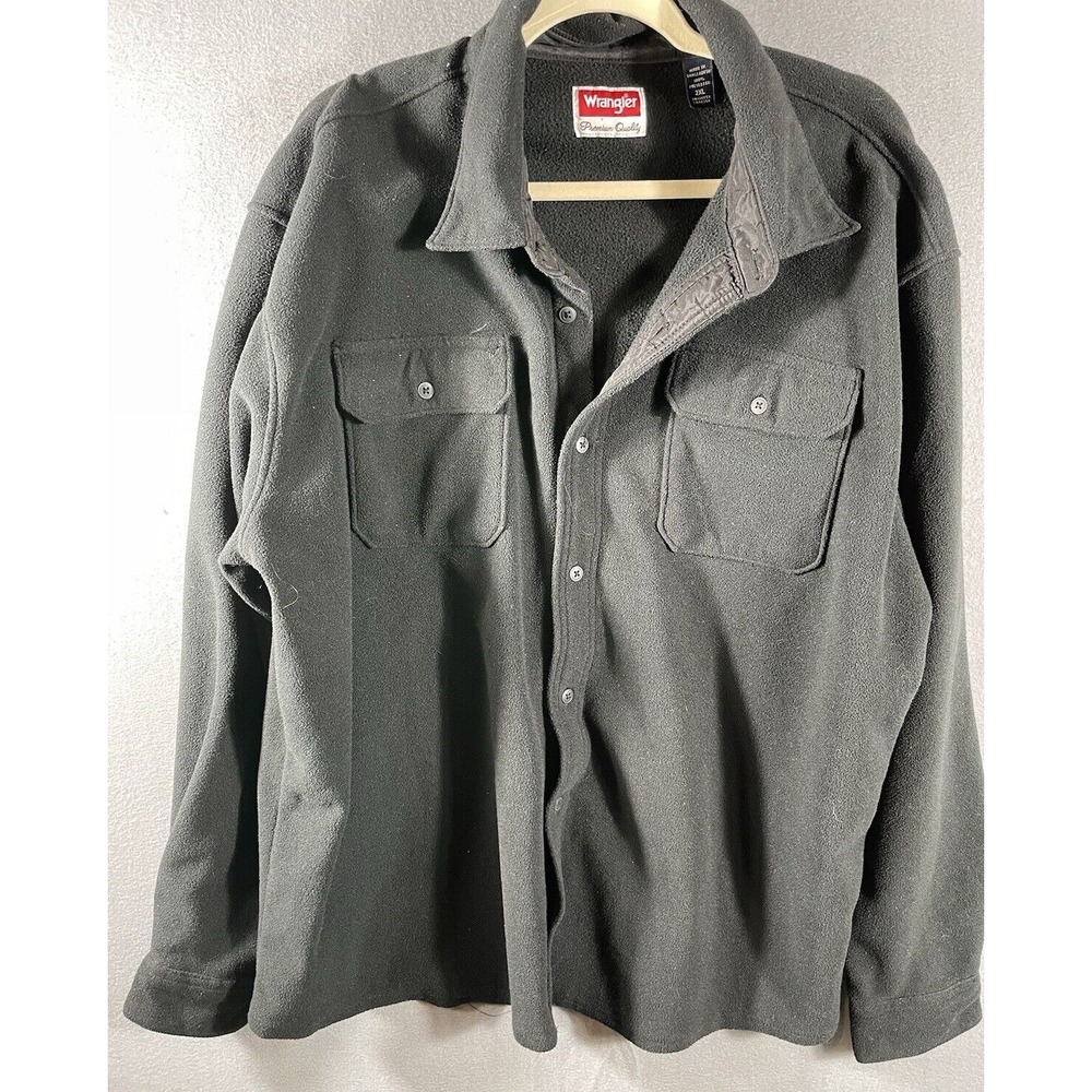 Wrangler Premium Quality Shirt Men's Button‎ Up Black 2XL